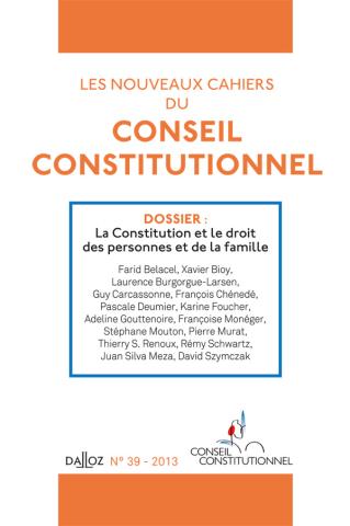 Nouveaux cahiers du Conseil constitutionnel n°39
