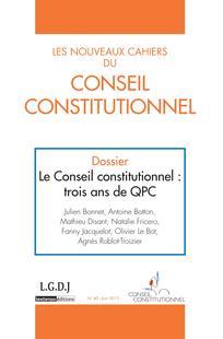 Nouveaux cahiers du Conseil constitutionnel n°40