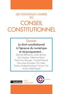 Nouveaux cahiers du Conseil constitutionnel n°57