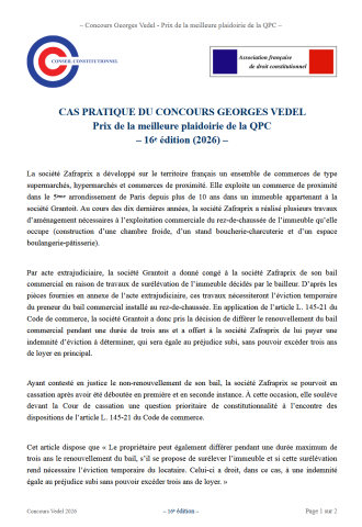 Cas pratique concours Vedel 2026